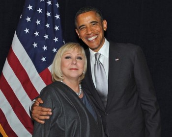 CRISTINA WITH PRESIDENT OBAMA PHOTO BY: JOSEPH REILLY 
