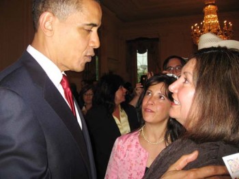 Duran and Pino with Ricky Martin at the GLAAD Media Awards. 