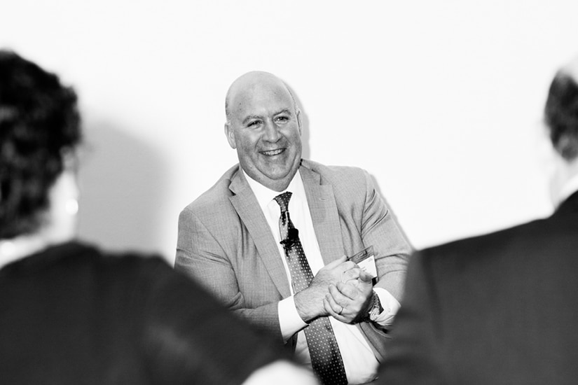 Enrique Conterno, Eli Lilly and Company, black and white candid