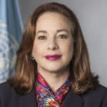 María Fernanda Espinosa, president of the seventy-third session of the United Nations General Assembly, official UN portrait, thumbnail image