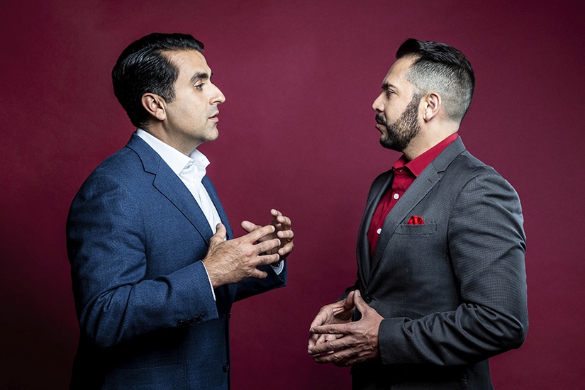 Mark L. Madrid and Pedro A. Guerrero talking