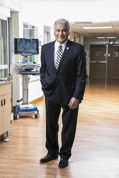 Pete Delgado, portrait in medical center