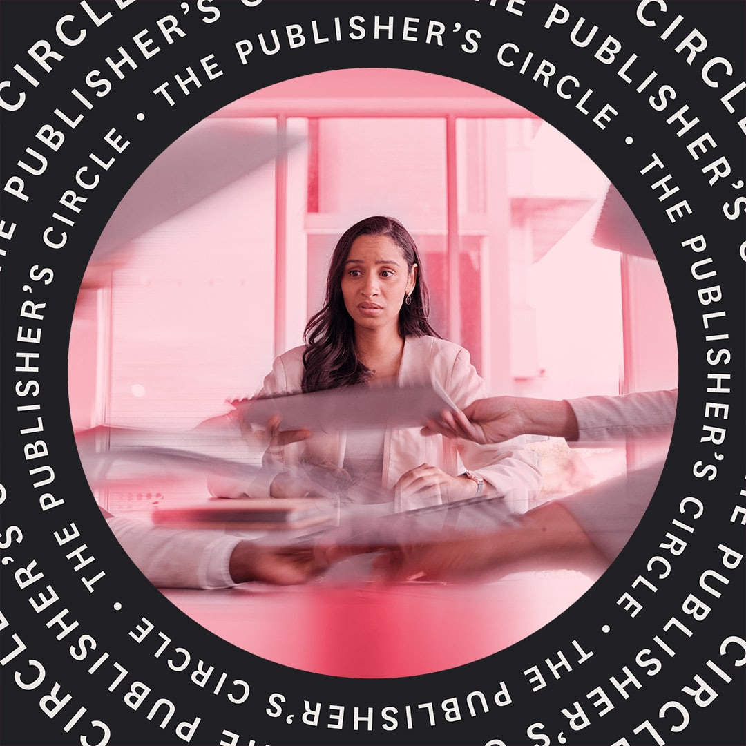 Business woman, anxiety and stress in a meeting or busy office with documents or paperwork