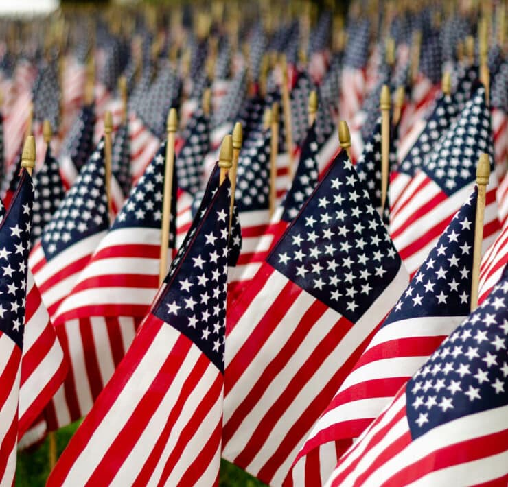 American flags