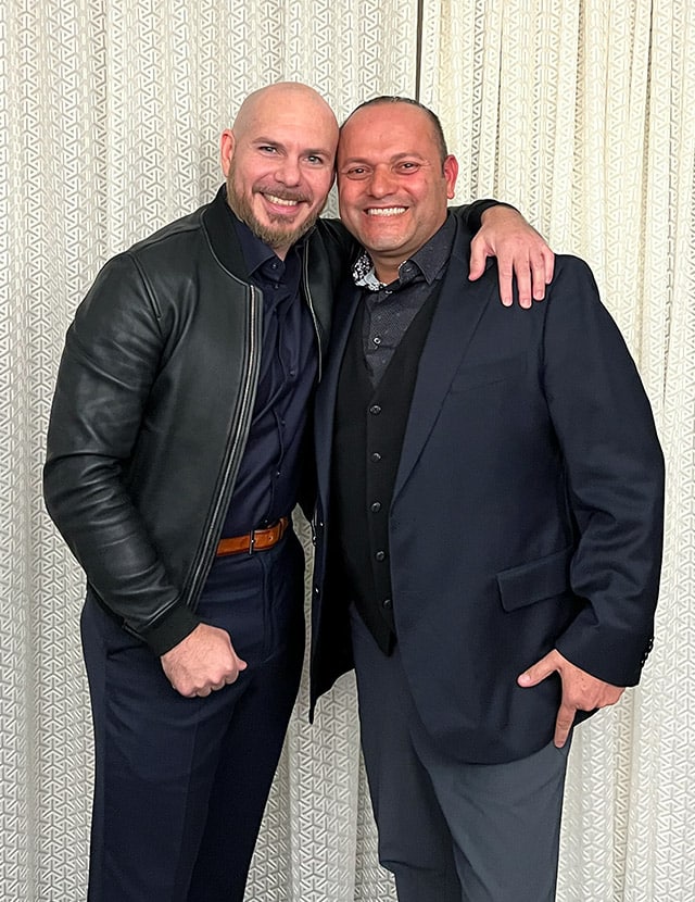 Temoc Morfin and Pitbull