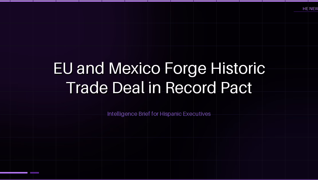 EU and Mexico Forge Historic Trade Deal in Record Pact